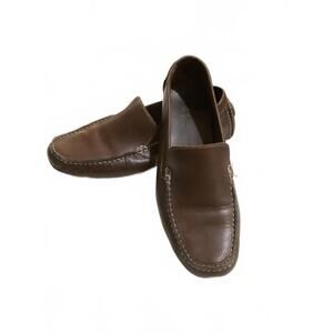 Cole Haan Women’s Dark Brown Leather Driving Moccasins Loafers Topstitch 8.5